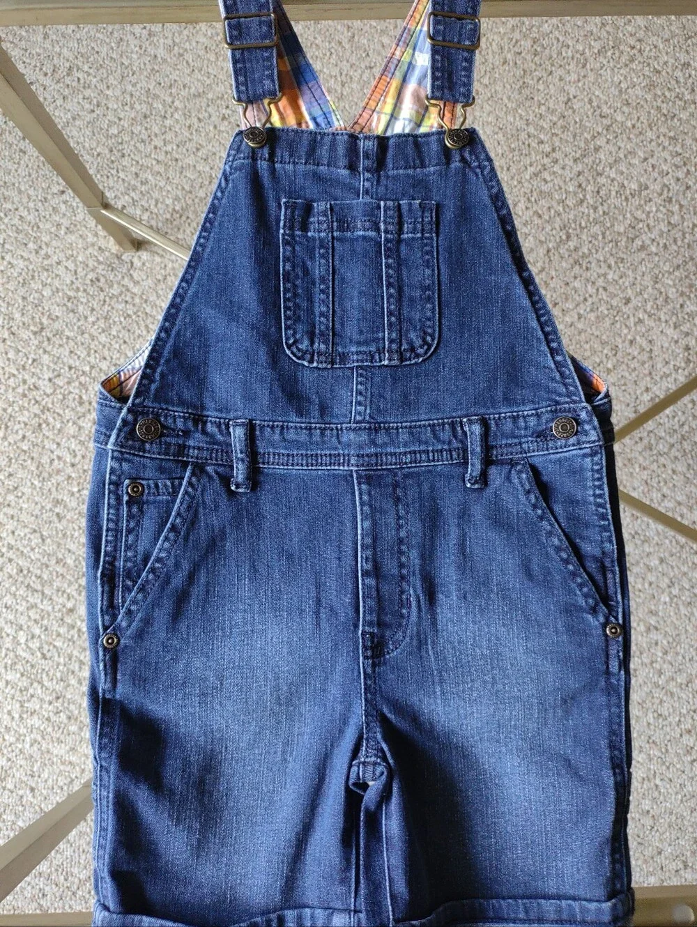 Gymboree Blue Denim Overall Shorts Size 4T